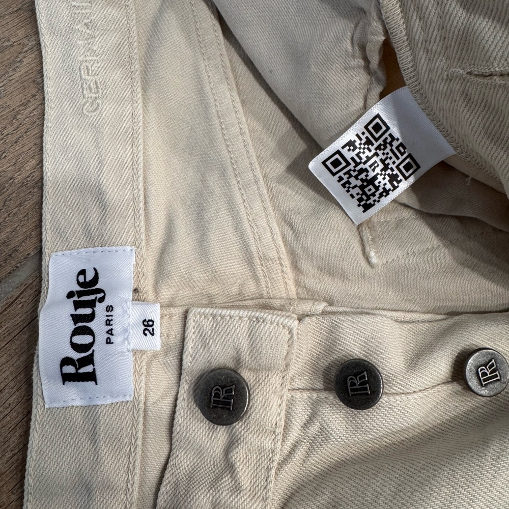 Rouje Cream Buttoned Trousers